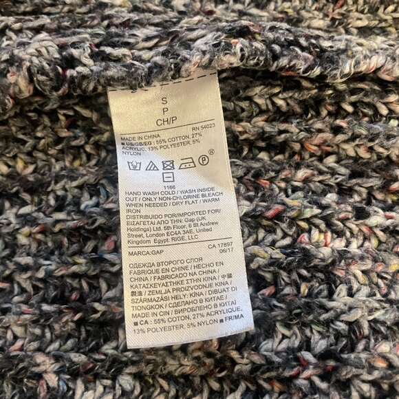 Gap Textured Knit Open Front Long Cardigan in Heather Charcoal Size Small - Picture 6 of 7